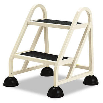 Cramer® Stop-step Ladder, 23", 300 Lb Capacity, 2 Steps, Aluminum, Beige freeshipping - TVN Wholesale